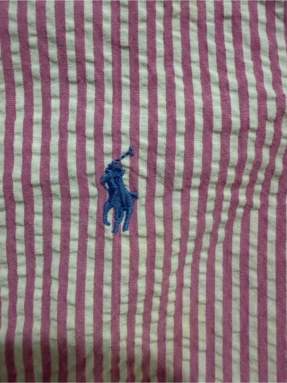 Polo by Ralph Lauren Pink & White Striped Short-Sleeve Button-Down Shirt